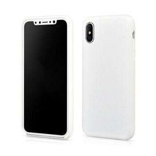 伟吉(WEIJI) iPhoneX手机壳 苹果x手机保护套 液态硅胶手机壳  白色