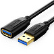 SAMZHE 山泽 USB3.0延长线 公对母 AM/AF 高速传输数据连接线 U盘鼠标键盘读卡器加长线 黑色1.5米 UK-015