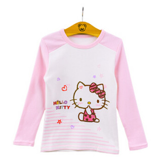 凯蒂猫（HELLO KITTY）儿童家居服女孩空调居家服女童内衣套装非纯棉女童睡衣 5120粉红 150