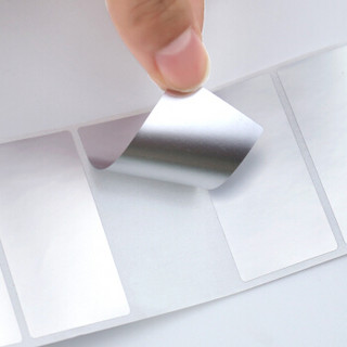 精臣 白色/哑银条码机标签纸 防水PET亚银不干胶打印纸 平面40*80-200白