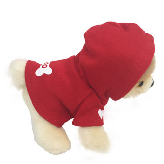 Gund Boo公仔玩偶 4056232 红色连帽衫 13CM