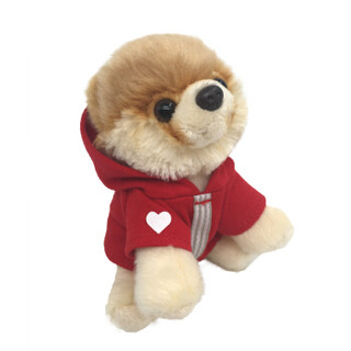 Gund Boo公仔玩偶 4056232 红色连帽衫 13CM