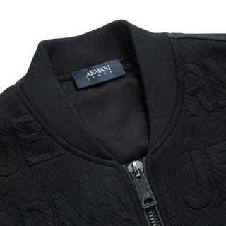 ARMANI JEANS阿玛尼奢侈品男士针织拼接棉服装6Y6M45-6JHEZ BLACK-1200 L