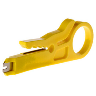 礼嘉 LJ-118（2个装）黄色小剥线刀 打线工具 迷你剥线器 压线器 卡线刀 网络线电话线小型拨线刀