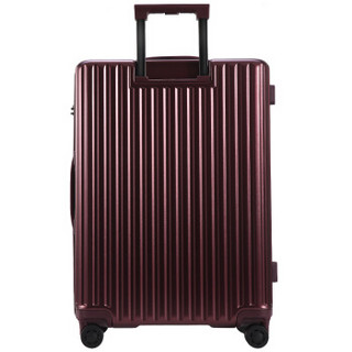 康沃 （CONWOOD） 行李箱 20英寸万向轮防刮拉杆箱男商务旅行箱女士登机箱 PC131 红色
