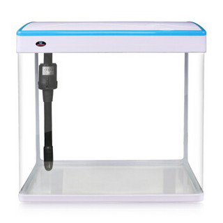 闽江 鱼缸水族箱玻璃金鱼缸LED灯触控小彩缸 MJ-M560 蓝色