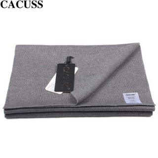 CACUSS  W0055 羊毛围巾男士加厚保暖 礼盒装 灰色 均码