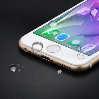ESCASE 苹果8/7钢化膜全屏 iPhone8/7膜蓝光前膜 磨砂真防指纹紫光玻璃吃鸡游戏王者荣耀手机贴膜 ES07白色