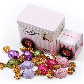 GODIVA 歌帝梵 粉色车形铁罐巧克力礼盒 混合口味 100g 袋装