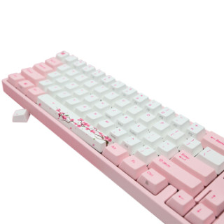 阿米洛(varmilo)my68nl键樱花定制系列机械键盘 樱花粉色cherry茶轴