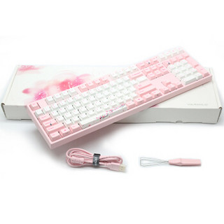 Varmilo 阿米洛 VA108M 108键 有线机械键盘 粉色 Cherry银轴 无光