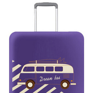 班哲尼 拉杆箱旅行箱保护套弹力行李箱套防尘雨罩加厚耐磨托运套 巴士紫色适用30英寸31英寸32英寸拉杆箱
