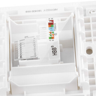 飞雕（FEIDIAO）开关插座面板 电脑网线插座（超五类） 网络插座面板 86型A6维方雅白