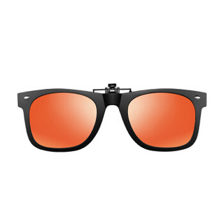 目戲（EYEPLAY）太阳镜夹片 宝岛眼镜男女款近视眼镜橙红彩膜偏光司机开车驾驶镜 目戏JP2140-C2K