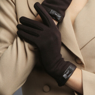 南极人手套女冬季保暖加绒薄款可爱韩版时尚学生骑行开车触屏女士手套NW-510 咖色 均码