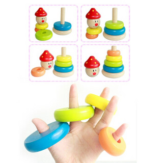 铭塔（MING TA）小丑叠叠乐 宝宝婴幼儿儿童益智玩具 叠叠高典藏玩具木制
