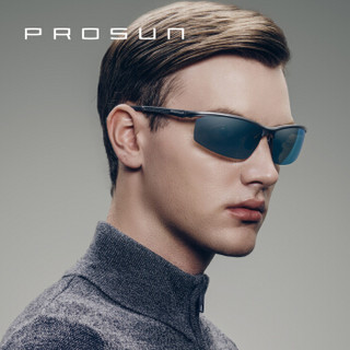 保圣（prosun）太阳镜 男士司机驾驶镜偏光运动镜墨镜 PS9012 D11镜框砂深枪/镜片蓝白