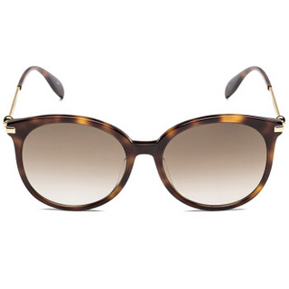 亚历山大·麦昆Alexander McQueen kering eyewear太阳镜女 骷髅头款 AM0135SA-002 哈瓦那框渐变棕镜片 56mm