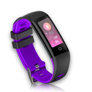 golife care3 彩屏触摸式手环手表心率血压睡眠监测智能提醒腕带   紫色
