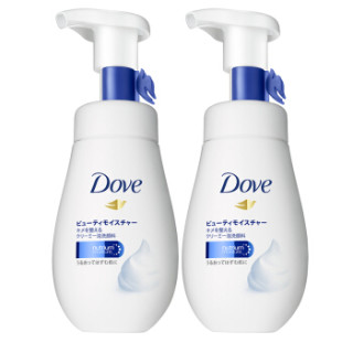 多芬(Dove)润泽水嫩 慕斯泡泡 洗面奶160ml*2 (日本进口 氨基酸洁面 保湿补水)