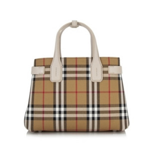 BURBERRY Vintage Check Banner 女士小牛皮革班纳手袋