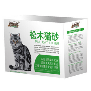 憨憨乐园 猫砂猫砂盆松木猫砂除臭猫沙猫咪宠物卫生猫用品礼盒装5L 2盒装