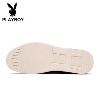 PLAYBOY 花花公子 商务休闲鞋 男鞋英伦潮流韩版休闲鞋商务鞋 DS81028 深蓝 43