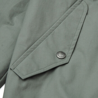 AK男装（AKSERIES）轻复古尼龙棉连帽装饰绣标薄夹克1804202 浅灰绿S