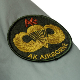 AK男装（AKSERIES）轻复古尼龙棉连帽装饰绣标薄夹克1804202 藏蓝色L