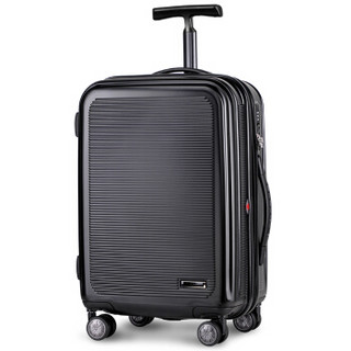SUMMIT 拉杆箱24英寸PC材质男女万向轮防刮旅行行李箱PC460 黑色
