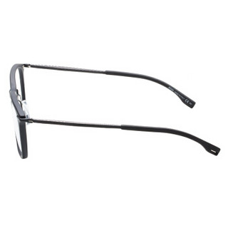 雨果博斯（HUGO BOSS）眼镜框 男士商务黑色板材近视眼镜架超轻方框潮款光学镜框 0950/F-003/18-53