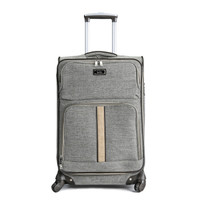 妮可.米勒 男女旅游商务软箱 万向轮登机箱行李箱20英寸米色N4654-25-20S