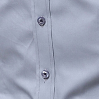 俞兆林（YUZHAOLIN）男士长袖衬衫商务简约纯色衬衣5037-D1306灰色2XL