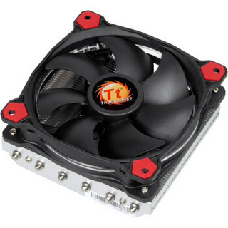 Tt（Thermaltake）Riing S400 CPU散热器（多平台/6热管/Riing 12cm红光风扇/下吹式/静音/液压轴承）