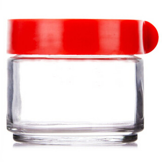 Glasslock韩国进口圆形玻璃储物罐收纳罐密封罐 IP612红/250ml
