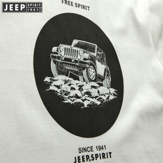 吉普男装JEEPSPIRIT 短袖T恤男 夏季半袖棉质圆领打底简约潮流运动小衫11730704057 灰色 M