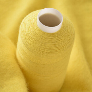 依尚 毛线 羊绒线 26/2中粗线 手编机织均可 婴儿宝宝毛线 围巾线M02 正黄色