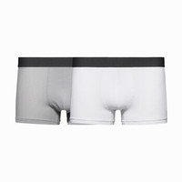 YANXUAN 网易严选 男士内裤四角内裤 中腰透气柔软男式基础平角内裤短裤 白色+浅灰(2件)XXL 1080015