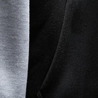 俞兆林（YUZHAOLIN）男士休闲卫衣潮流拼接连帽套头卫衣A301-Y36黑色M