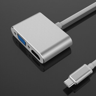 ON  Type-C转HDMI/VGA转换器 USB-C扩展坞适配器转接头数据线 苹果MacBook拓展坞接投影仪 HTY1005SI