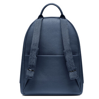 Lipault 欧美时尚牛皮双肩包 休闲简约女士背包旅行书包纯色包包P62*32014海军蓝