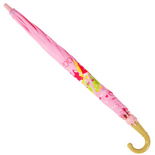 天堂伞 欢乐童年碰击布直杆自开儿童晴雨伞13007E粉红色