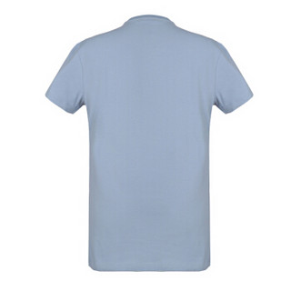 VERSACE JEANS 范思哲 奢侈品 春夏款 男士灰蓝色棉纤圆领短袖T恤 B3GRB75I 36620 209 L码