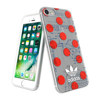 adidas（阿迪达斯）iPhone8 时尚波点手机壳 苹果7硅胶全包软壳 流行潮款TPU防摔防滑保护套 透明波点