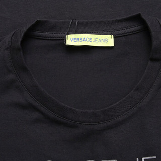 VERSACE JEANS 范思哲 18春夏 男士黑色短袖T恤衫 B3GQB7TC 36620 899  M