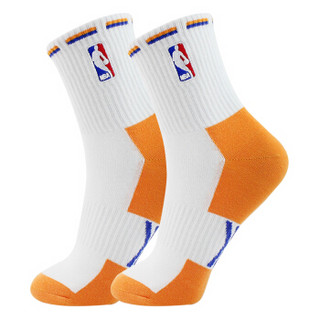NBA袜子男士袜子休闲运动篮球棉袜精梳棉绣花训练袜3双装 吸湿吸汗橡筋防滑 混色