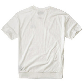 AK男装（AKSERIES）都市特工罗纹收摆修身短袖T恤1800050 白色XXXL