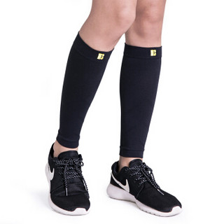 奔酷 BRACOO 篮球护腿袜套 男女跑步健身运动 护小腿袜 腿套 冬护腿 护具 小腿压缩套 RC292 一对装 黑色L码