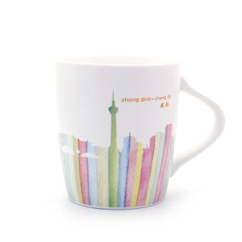 佳佰 JB0950 陶瓷马克杯 400ml 成都