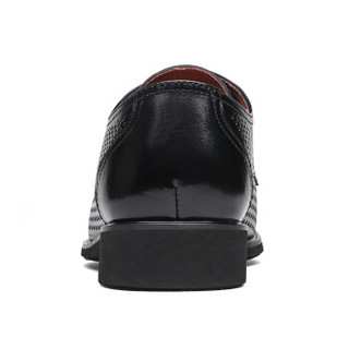 RED DRAGONFLY 红蜻蜓 男鞋商务休闲凉鞋镂空透气皮鞋男 WTL80431/32 黑色 41